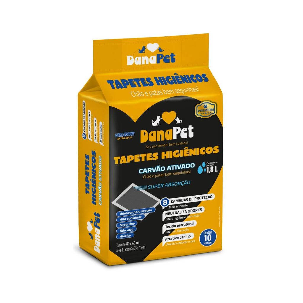 Tapete Higienico 60x80 com 10 (carvao ativado)