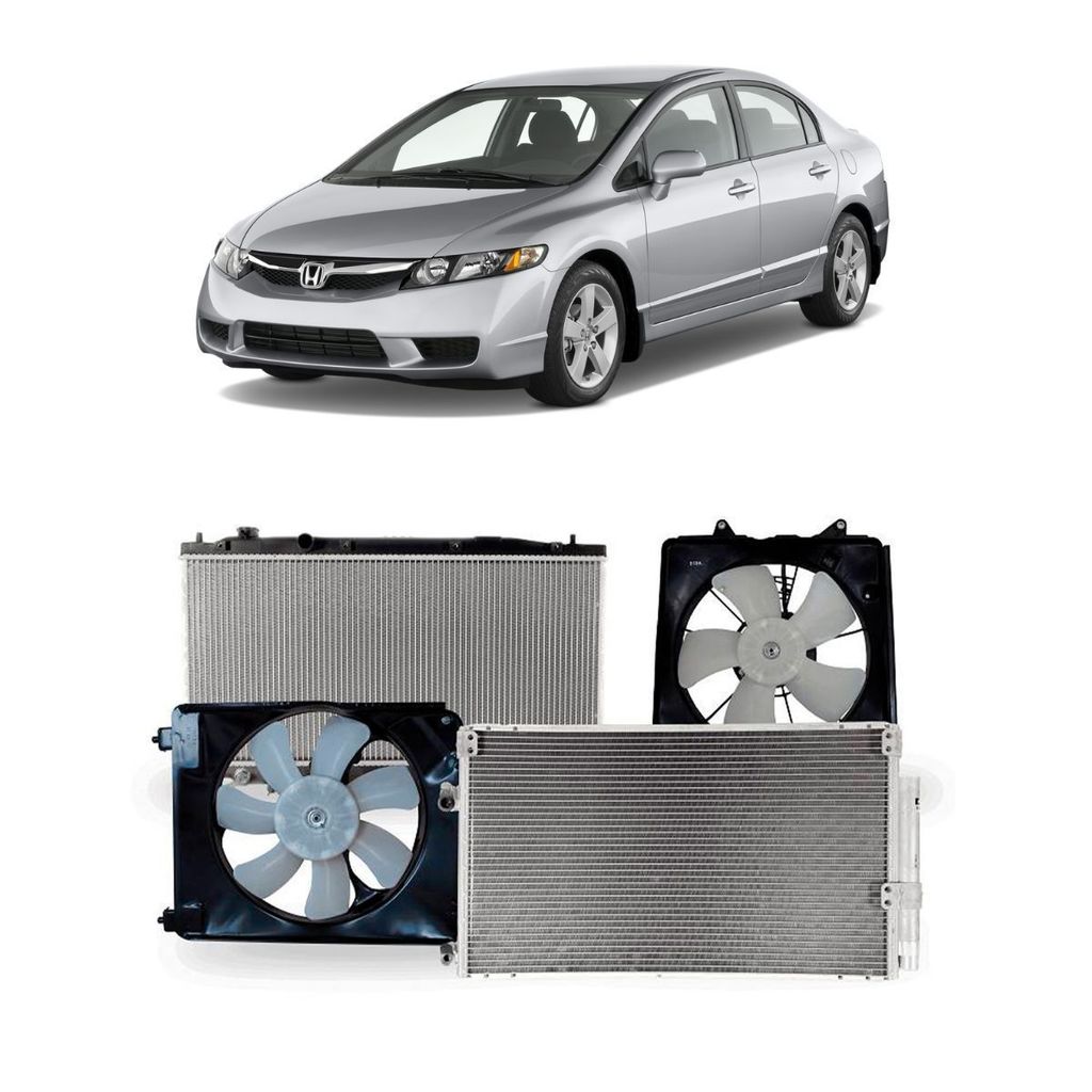 KIT RADIADOR CONDENSADOR GMV NEW CIVIC 1.8 2006 A 2011 DENSO