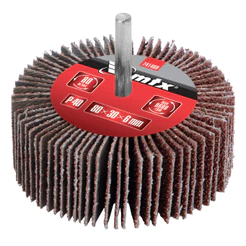RODA DE LIXA, COM HASTE PARA FURADEIRA, GRAO 40, 80 X 30 X 6MM, 1PC // MTX
