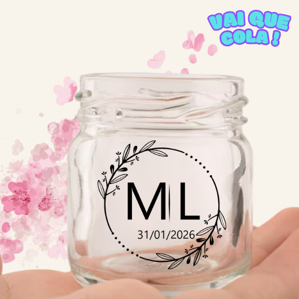 Adesivo Personalizado Inicial Casal Data Casamento Lembrancinha Redondo em Oferta na Shopee