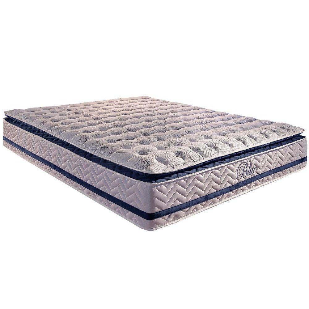 Colchão Casal Molas Visco Gel Ensacadas MasterPocket Blue Pillow Top (138x188x32) - Paropas em Oferta na Shopee