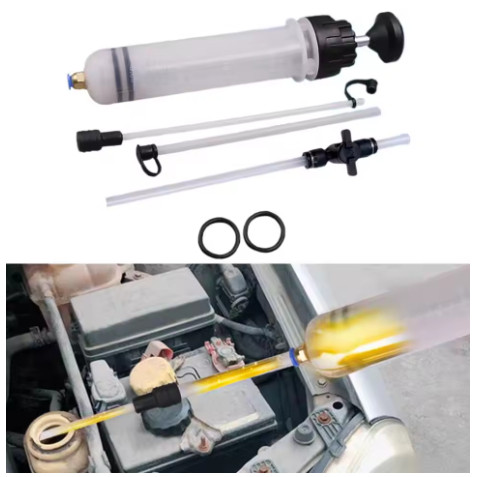 Bomba Manual Extratora De Óleo 200ml Para Carro – Sucção E Injeção De Fluidos, Mangueira Evedação Inclusas em Oferta na Shopee