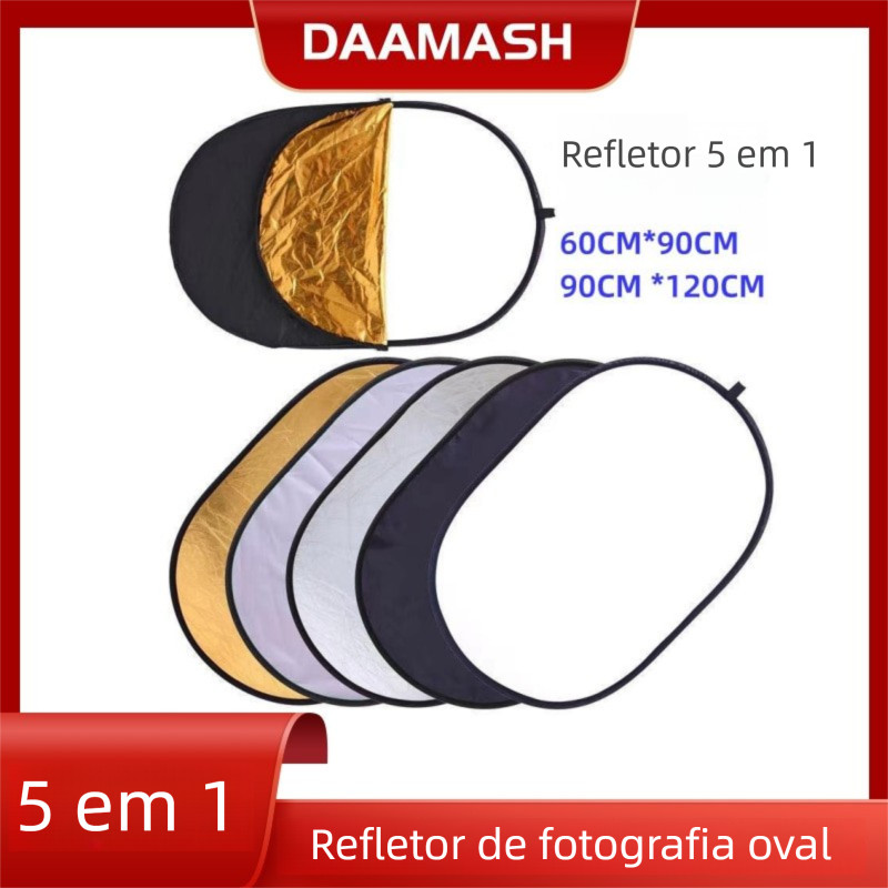 [Envio 24H] 90*120 60*90cm Rebatedor de Luz Fotográfico Oval ou Retangular 5 Em 1 Estúdio Escolher Cor e Tamanho