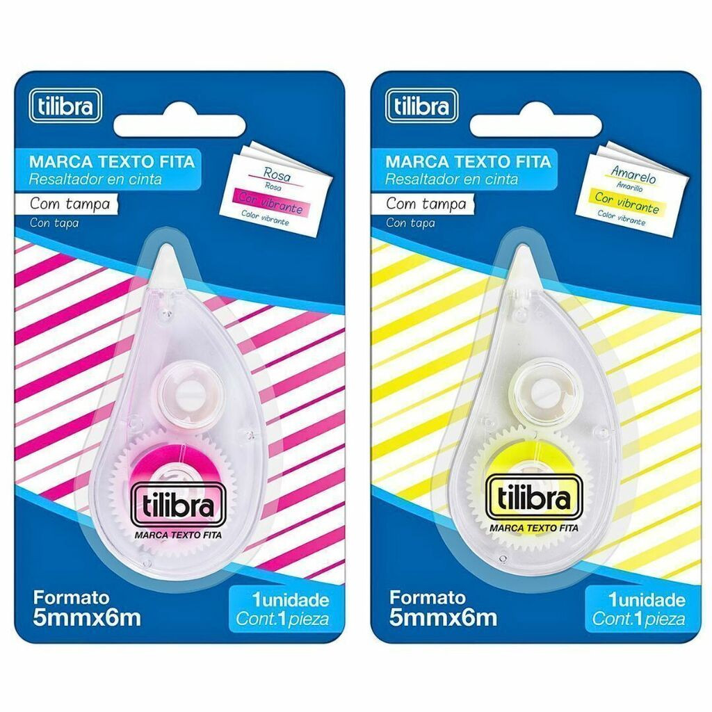 Marca texto em fita tilibra