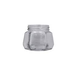 Pote De Vidro Sextavado - 170ml - 1 unidade