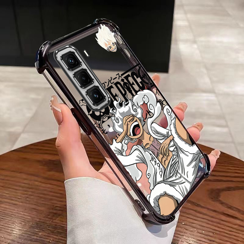 infinix Hot 60 Pro + Hot60i 50i 50 + 50 4G Luffy Doces Claro Capa Macia Moldura Colorida Almofada De Ar Caso À Prova em Oferta na Shopee