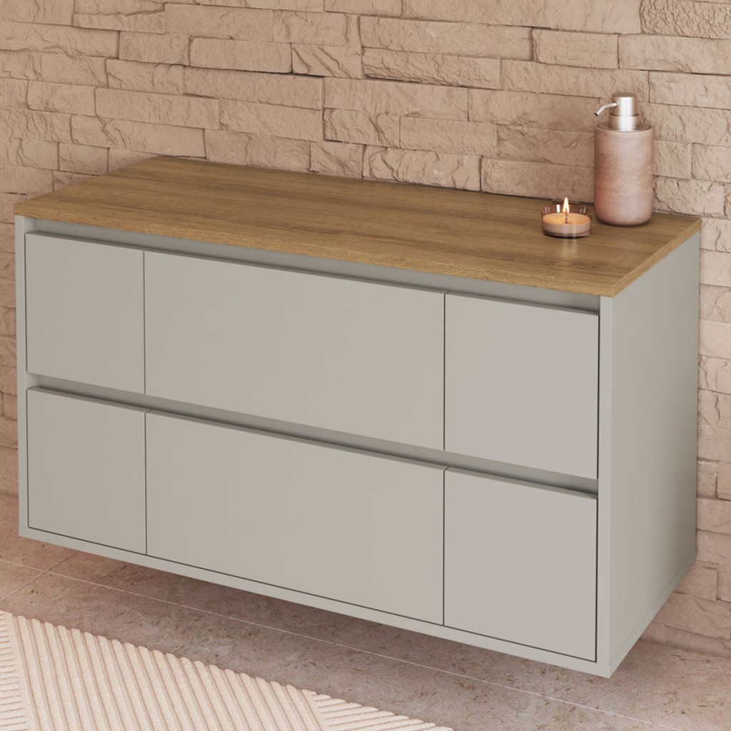 Armário de Banheiro Berlim 2 Portas 4 Gavetas - Art In Móveis em Oferta na Shopee