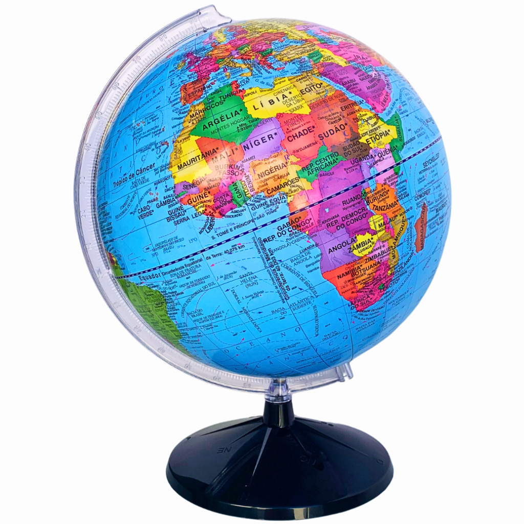 Globo Terrestre Político Em Português 43cm Altura em Oferta na Shopee