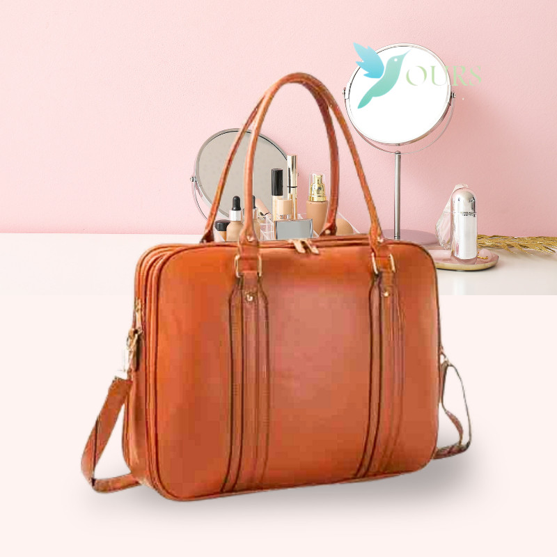 Pasta Feminina Executiva Couro SINTÉTICO de Mão Transversal Notebook Documentos