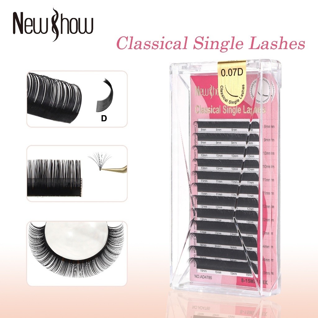New Show Cílios Raiz única Original com Selo Fio ClassicalSingle Lashes/Extensãode Cilios Alongamento em Oferta na Shopee