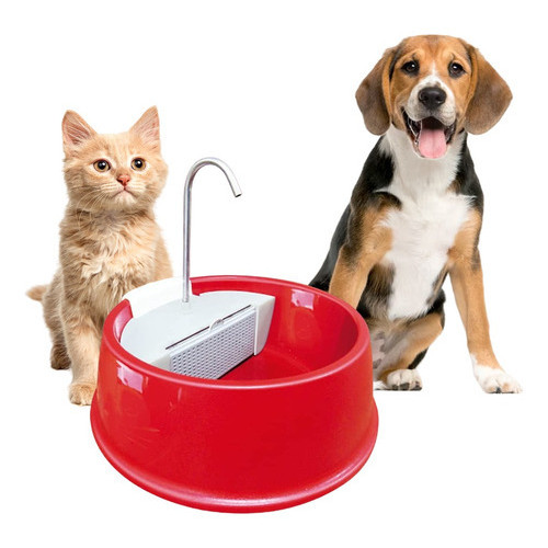 Fonte Bebedouro Gatos Cães Automático Joy Furacão Pet Cor Vermelho
