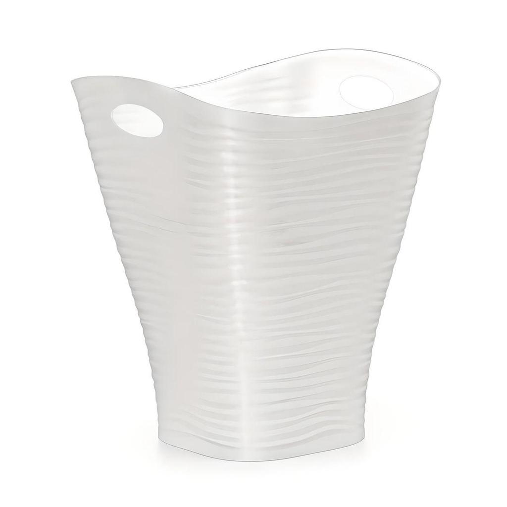 Lixeira / Cesto Eco Dunas 6,5Lts Branco 9010 - Dasplast em Oferta na Shopee