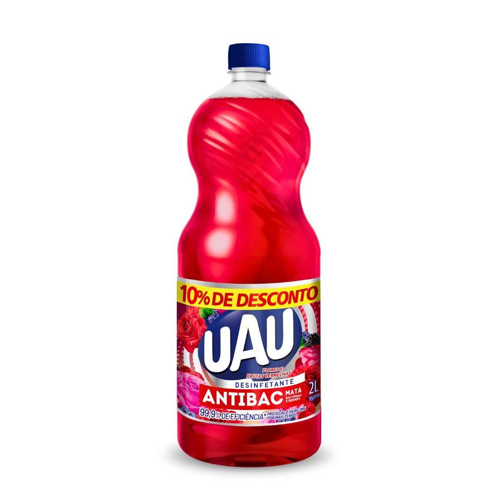 Desinfetante Uau Antibac Flores e Frutas Vermelhas 2L em Oferta na Shopee