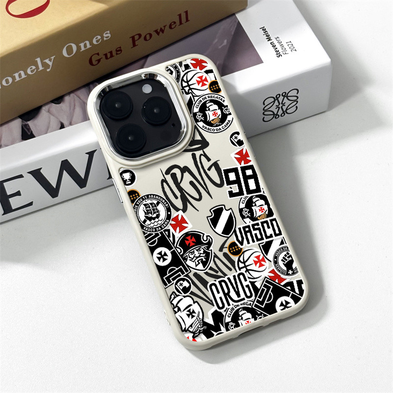 Capinha de Vasco da Gama Celular Compatível Com iPhone 17 16 15 14 13 12 11 Pro Max 16 Plus X Xs XR Silicone Traseira