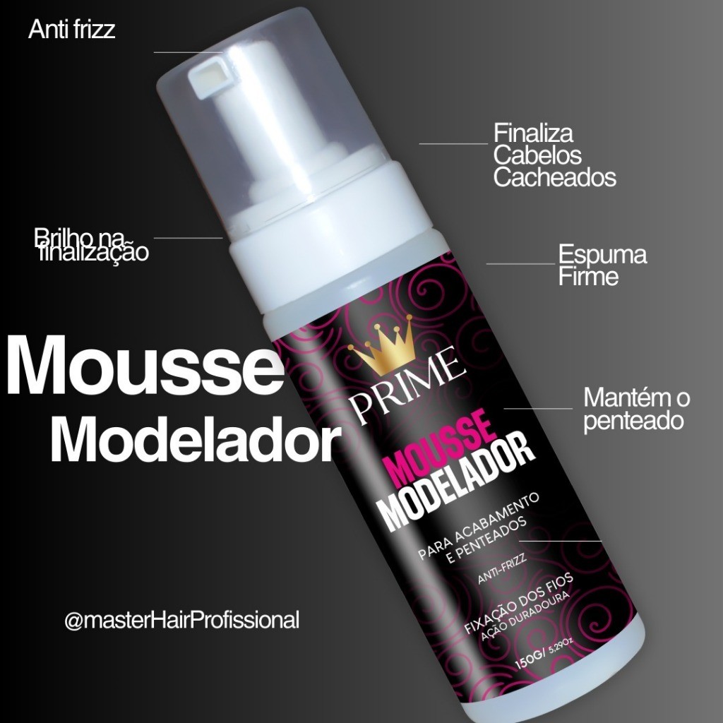 POMADA FIXADORA CAPILAR 1KG + MOUSSE MODELADOR 150ML