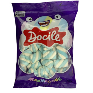 Marshmallow Maxmallows Twist Azul E Branco Docile 220g em Oferta na Shopee