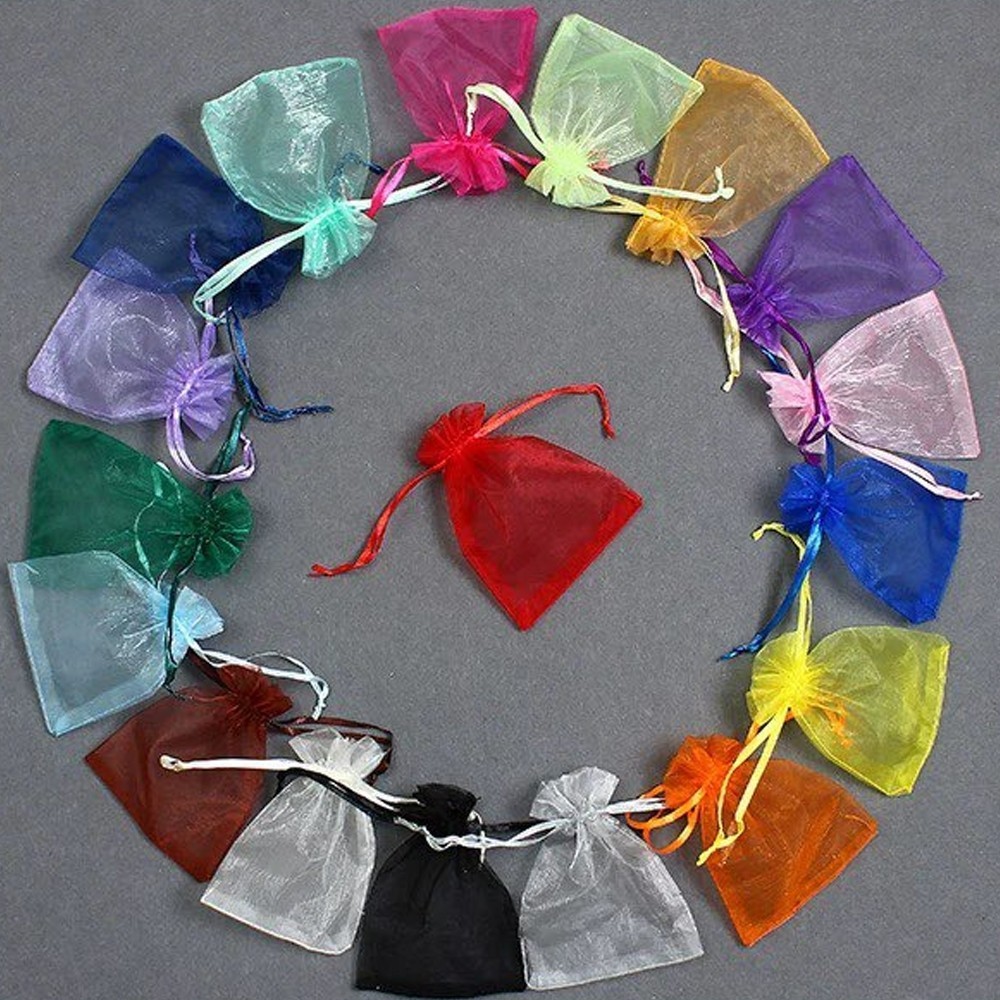 10-100 Pcs Saco Saquinho Organza Tule Saquinho  9x12cm Festa Casamento (Escolha A Cor) em Oferta na Shopee