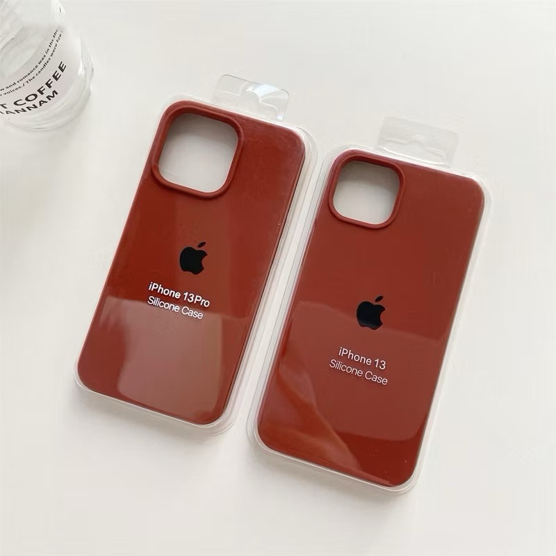 Case capinha cor marrom Premium cor unica Apple"silicone case aveludada dentro iPhone 5SE 11 12 13 14 15 ao 16 PRO MAX
