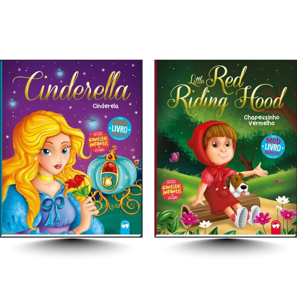 Kit Meu Livro Bilíngue – Cinderela + Chapeuzinho Vermelho ( 2 Vol)