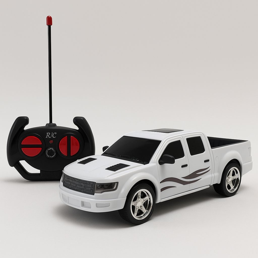 Caminhonete Branca Brinquedo Controle Remoto Escala 1:14 Automobilismo