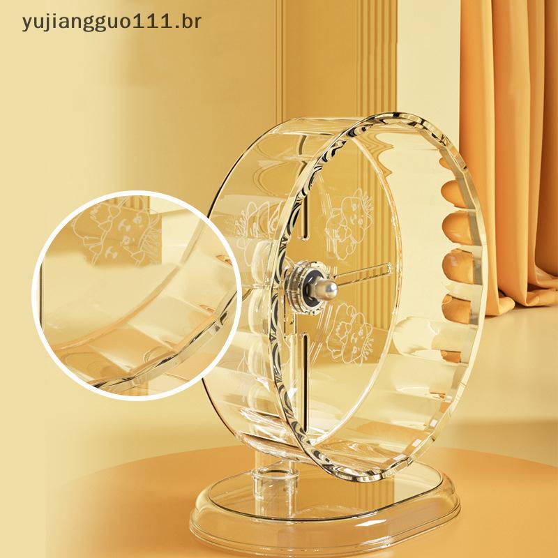 # Novo Roda De Gaiola De Hamster Exercício Acrílico Transparente Evita Deslizamento Versátil Fácil De Limpar Com Suporte