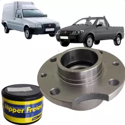 Cubo Roda Traseiro Rolamento Strada Fiorino Sem Freio ABS Hipper Freios