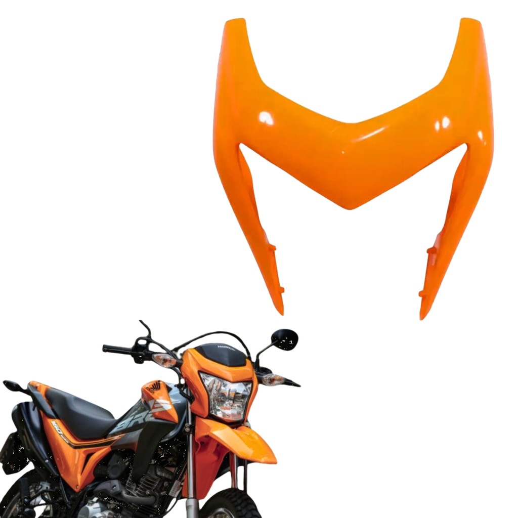CARENAGEM CAPA FAROL BANANINHA FRONTAL HONDA NXR BROS 160 LARANJA 2019 PARAMOTOS HONDA