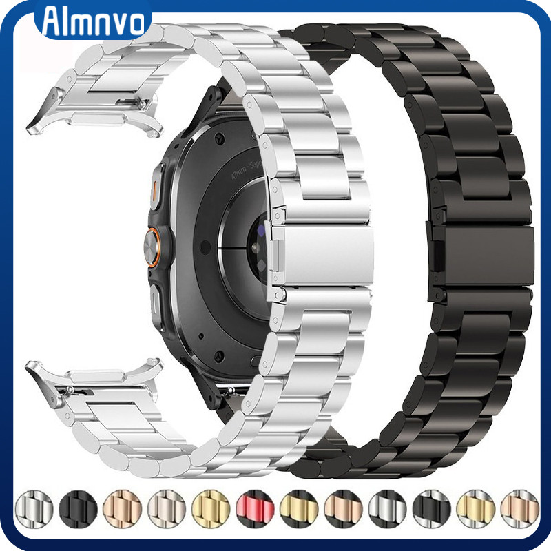Pulseira Strap De Metal Aço Para Relógio Smartwatch Samsung Galaxy Watch Ultra 47mm Estilo Business Casual Inoxidável
