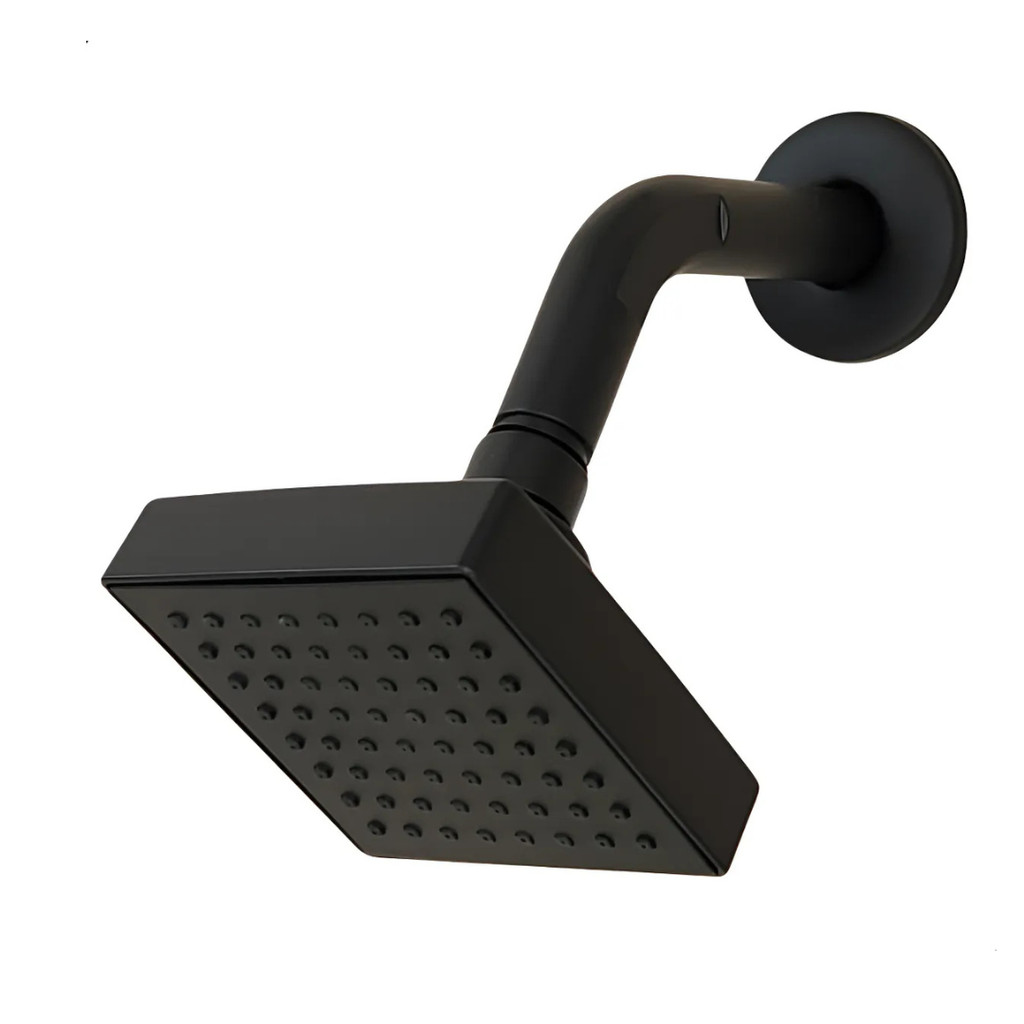 Ducha Chuveiro Black - Aquecedor Solar a Gás - Quadrado Articulado Com Braço