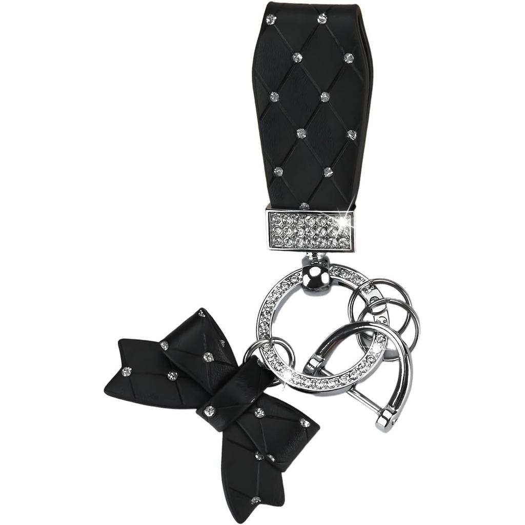 Chaveiro De Couro Pulseira Bonito Arco Keychian Chaves Do Carro Acessórios Bling Bolsa Encantos Saco Presentes Para Mulh