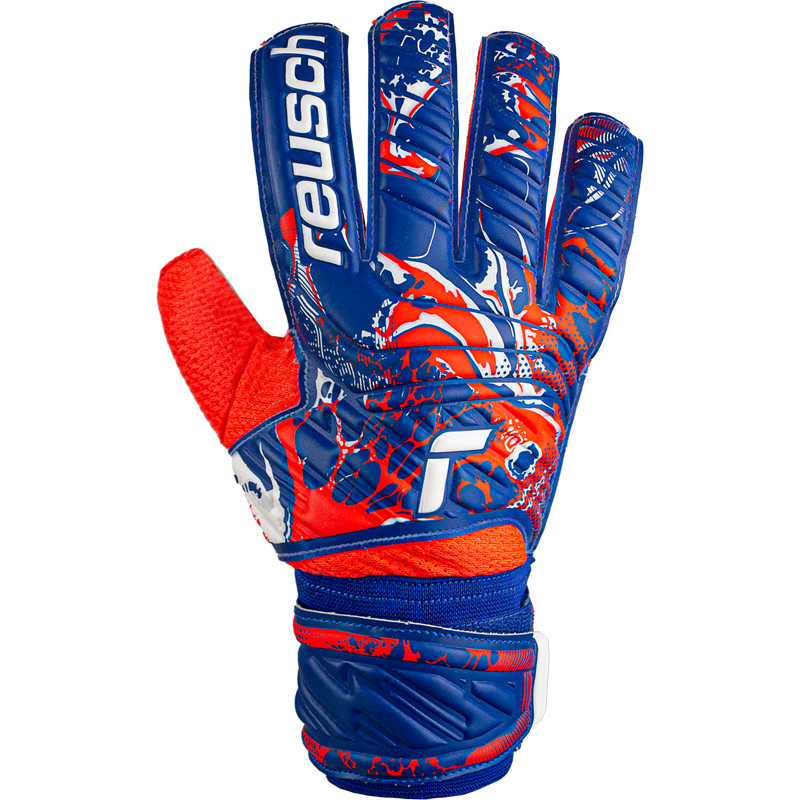 LUVA REUSCH ATTRAKT SOLID BLUE/RED