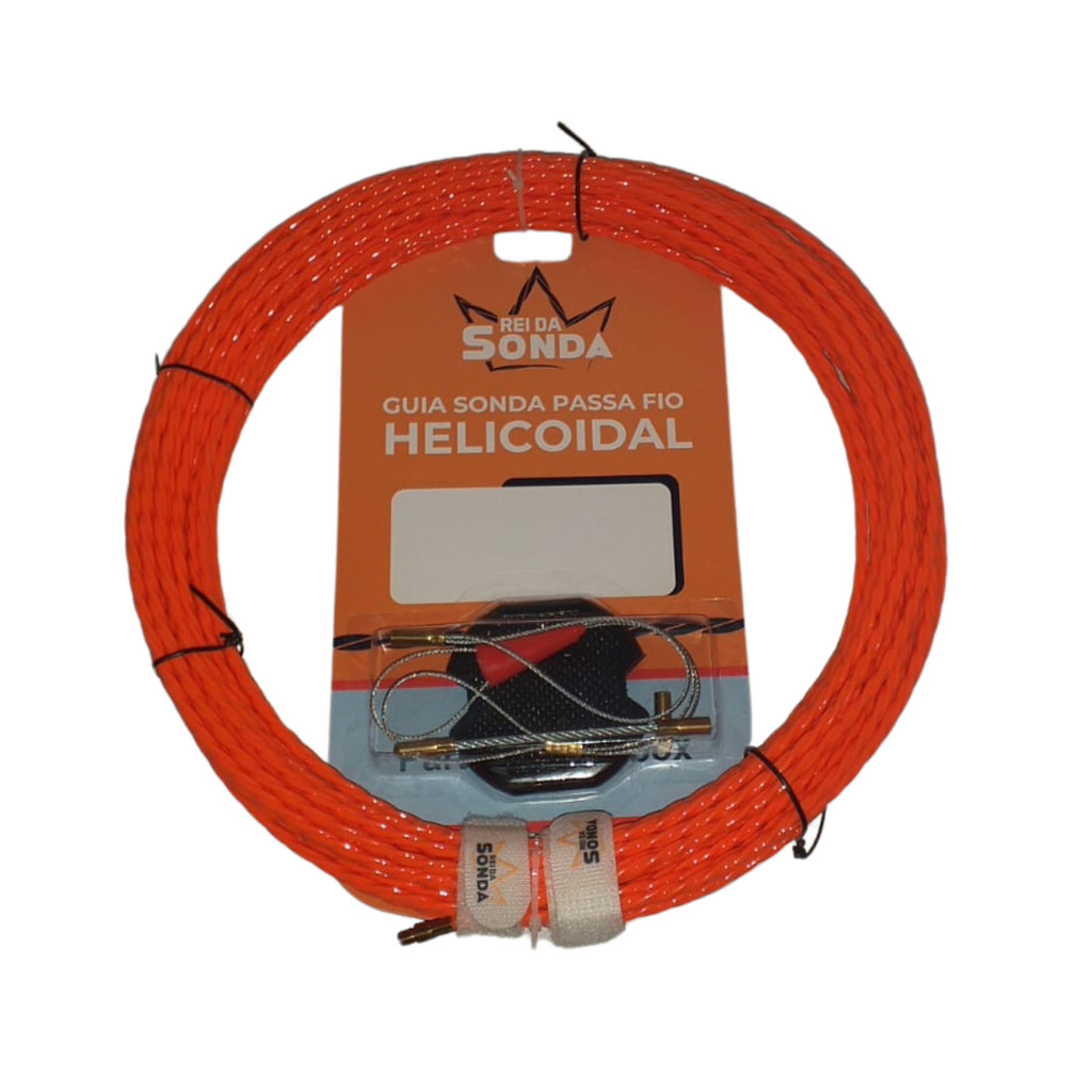 Sonda Passa Fio Profissional Helicoidal 20m x 4,5mm Rei Sonda 20 Metros