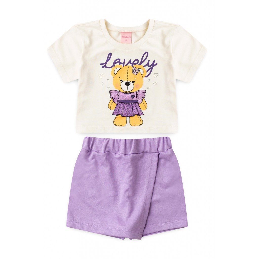 Conjunto Infantil Feminino Ursinha Estilosa em Oferta na Shopee