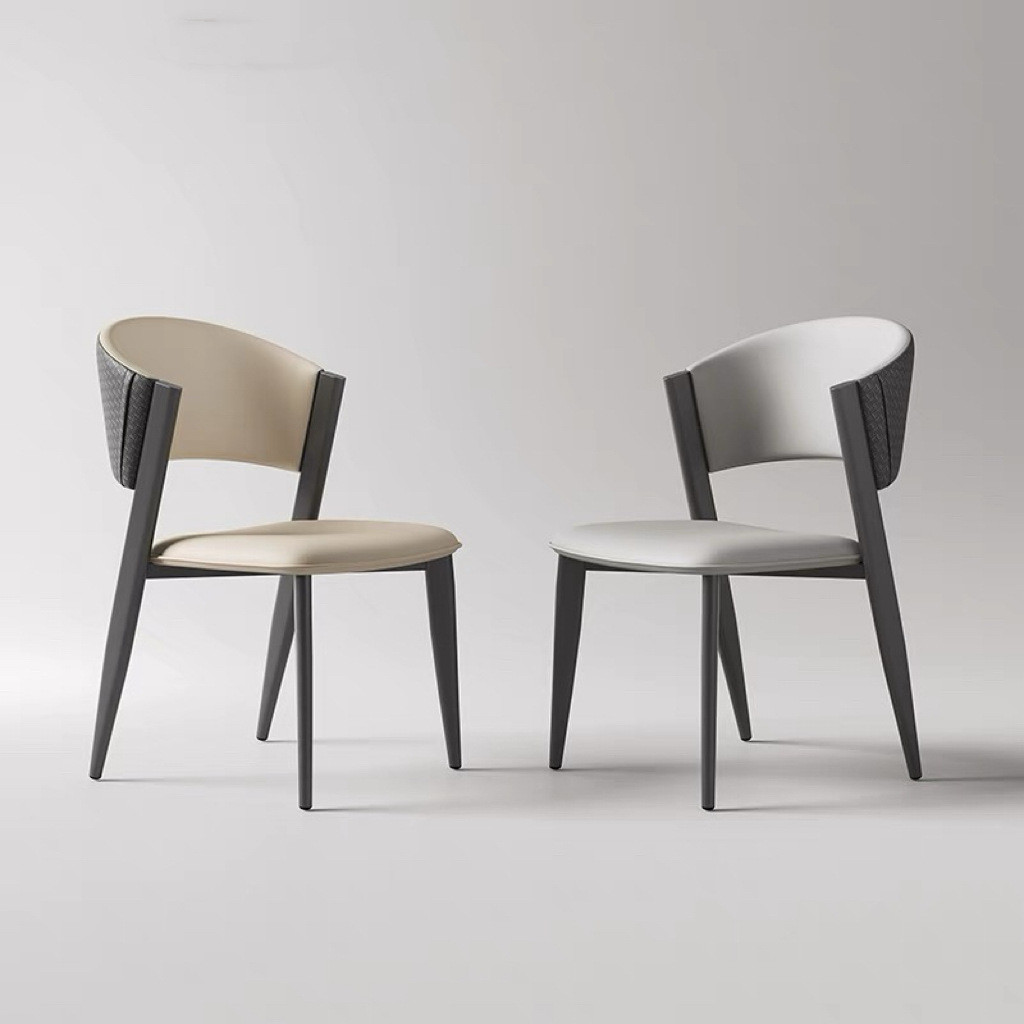 Cadeira de Jantar de Luxo Leve Italiana de Alta Qualidade para Hotel, Restaurante, Escritório e Casa, Cadeira de Couro c