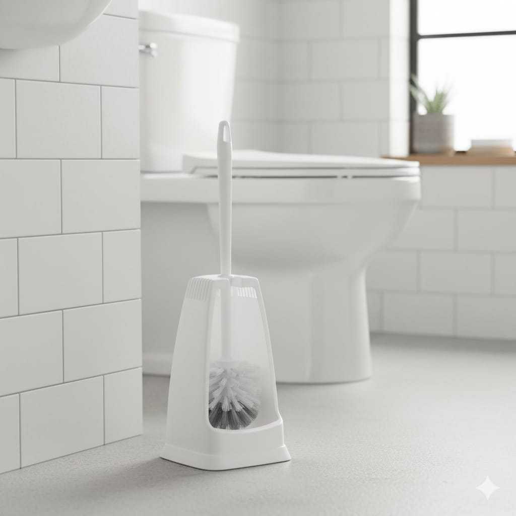 Escova para Vaso Sanitário com Suporte Plástico – Higiene Fácil e Design Moderno — imagem 2 de 2