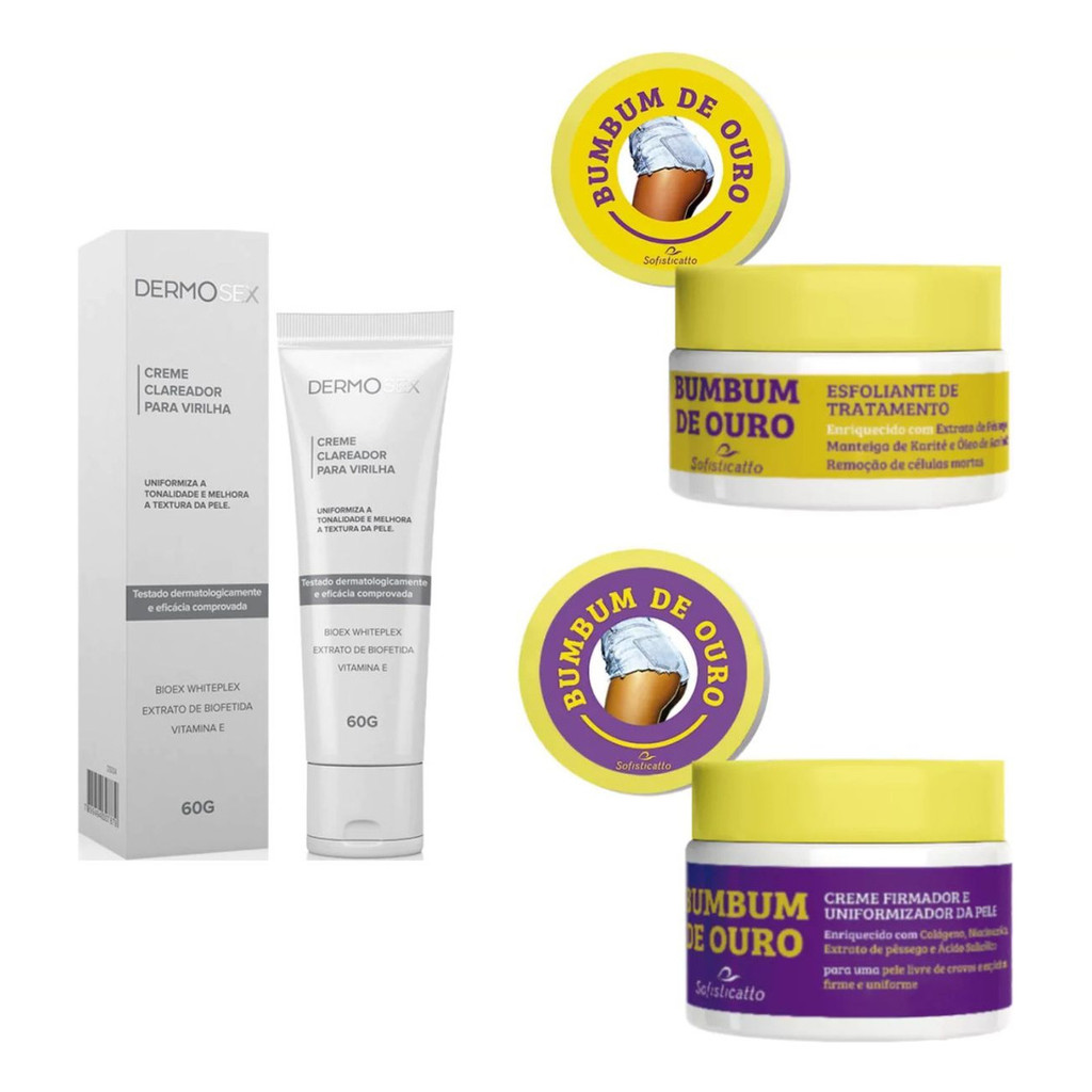 Clareador De Virilha Axilas Hidratante Bumbum Esfoliante Pessego E Neutro