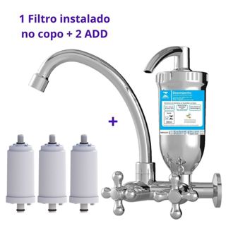 Filtro Torneira De Parede ABS + 2 Velas Praticidade E Saúde em Oferta na Shopee