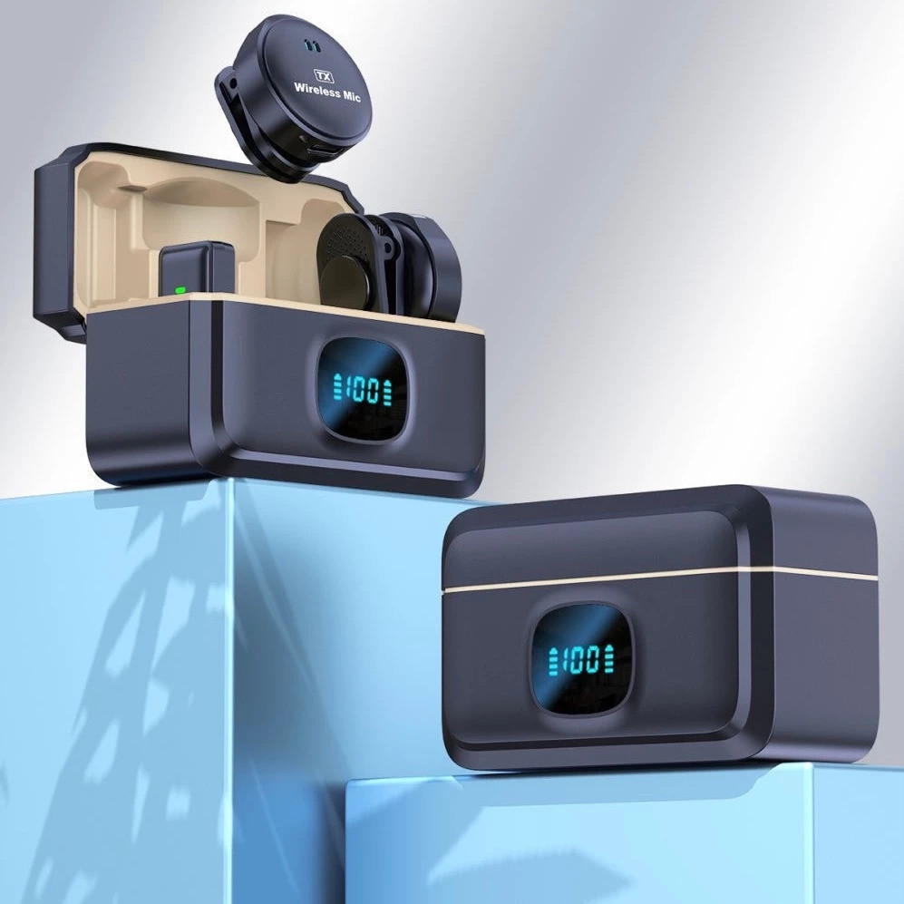 Microfone De Lapela Sem Fio Magnético Cancelamento De Ruído Para iPhone Android Type-c de vídeo/TikTok/Vlog super em Oferta na Shopee