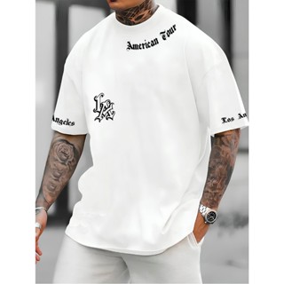 Camiseta Los Angeles America Tour Streest Wear Manfinity Wiser 100% Algodão Lançamento em Oferta na Shopee