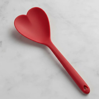 Espátula De Silicone Em Formatro De Coração Vermelho 30 cm