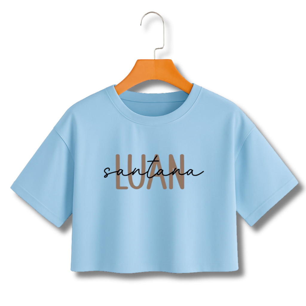 BLUSA FEMINIA CROPPED LANÇAMENTO RODEO LUAN SANTANA SOBREPOSTO OFERTA