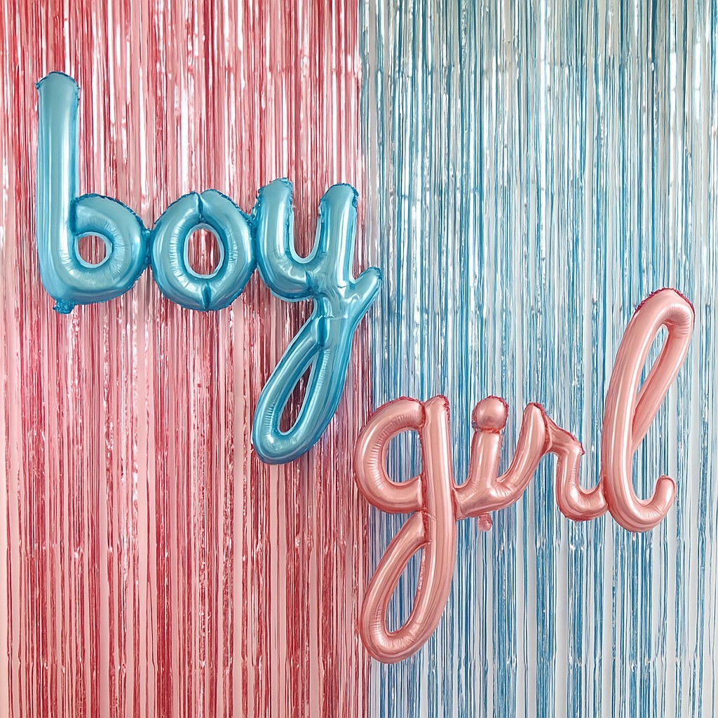 Kit Cortina Balão Metalizado Chá De Revelação Boy Girl em Oferta na Shopee