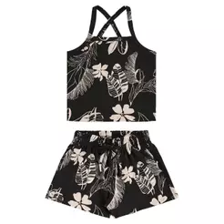 Conjunto Regata Cropped e Short Bee Loop