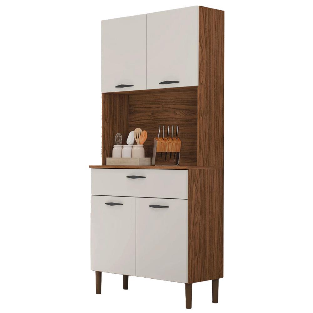 Imagem Armário de Cozinha Completa 4 Portas 1 Gaveta Cris Nogueira / Off White Kit's Paraná