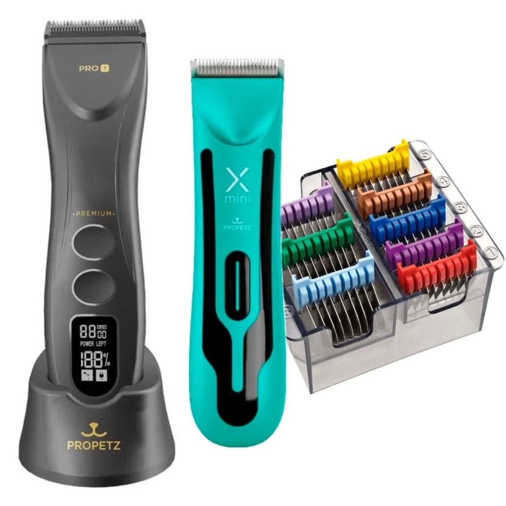 Máquina de Tosa PRO7 + Máquina para Acabamento Pro X Mini Propetz + Adaptadores Original