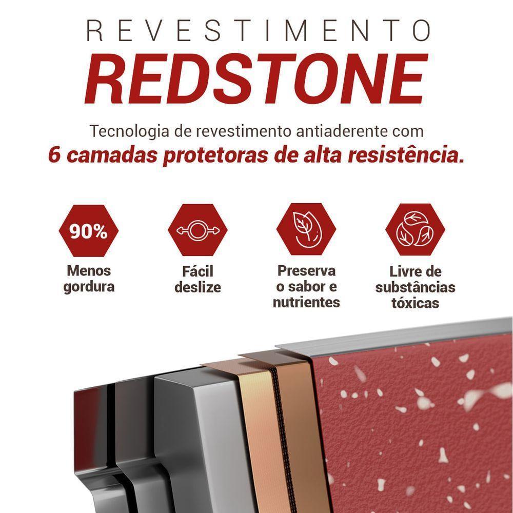 Detalhes do Panela Philco PPH240APR Redstone Com Tampa De Vidro 2,7L