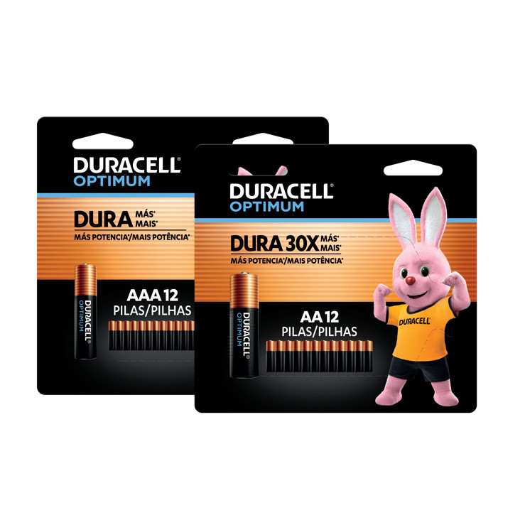 Kit Duracell Optimum Com 12 Pilhas AA e 12 Pilhas AAA em Oferta na Shopee