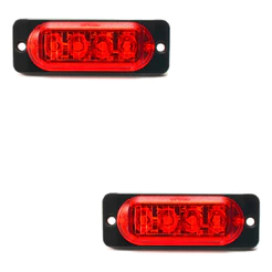Sinaleira E Luz De Freio Led 3 Fios 2 Estágio De Luz 12v 24v Fio vermelha