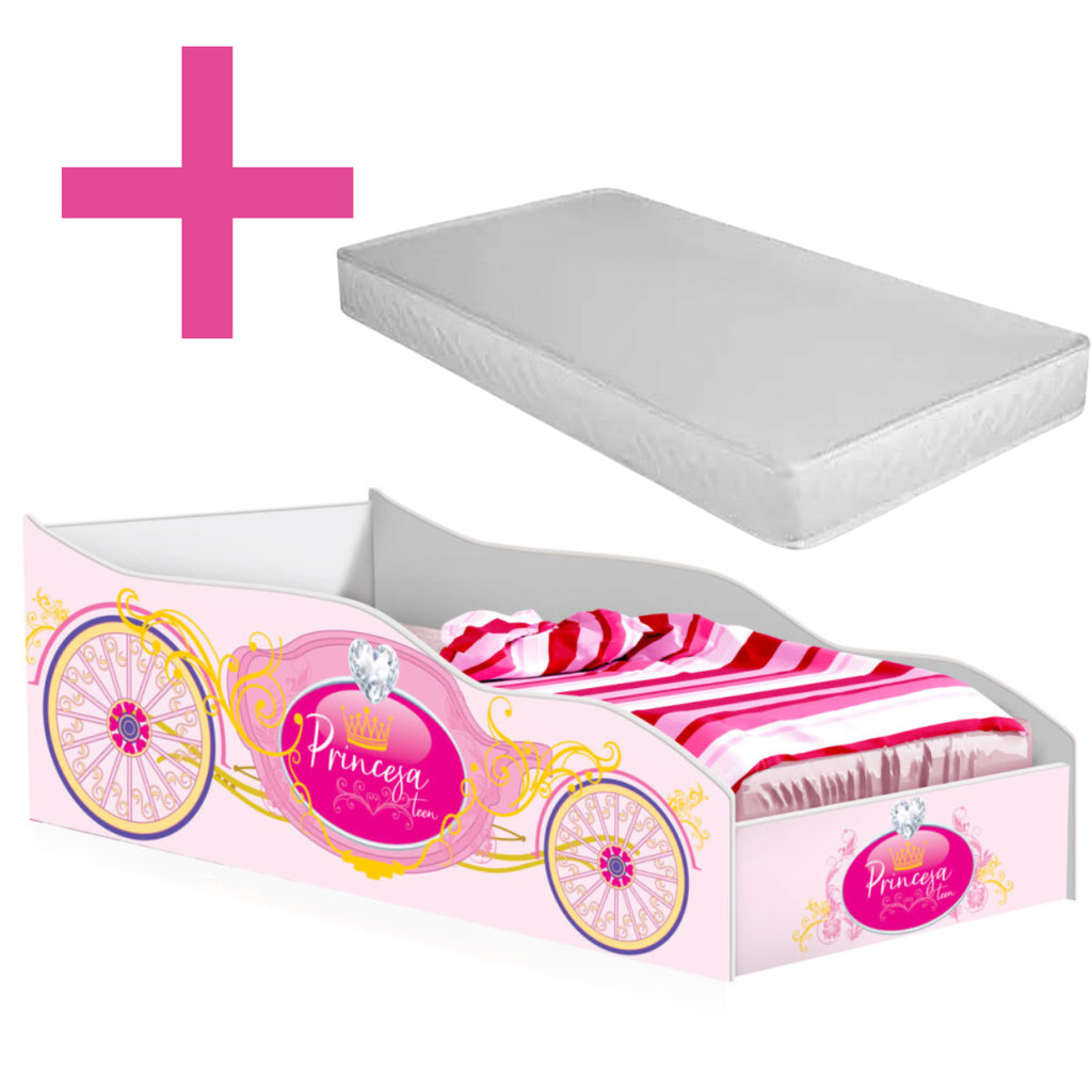 Cama Montessoriana Casinha Colchão Incluso Infantil Carros Menino Menina