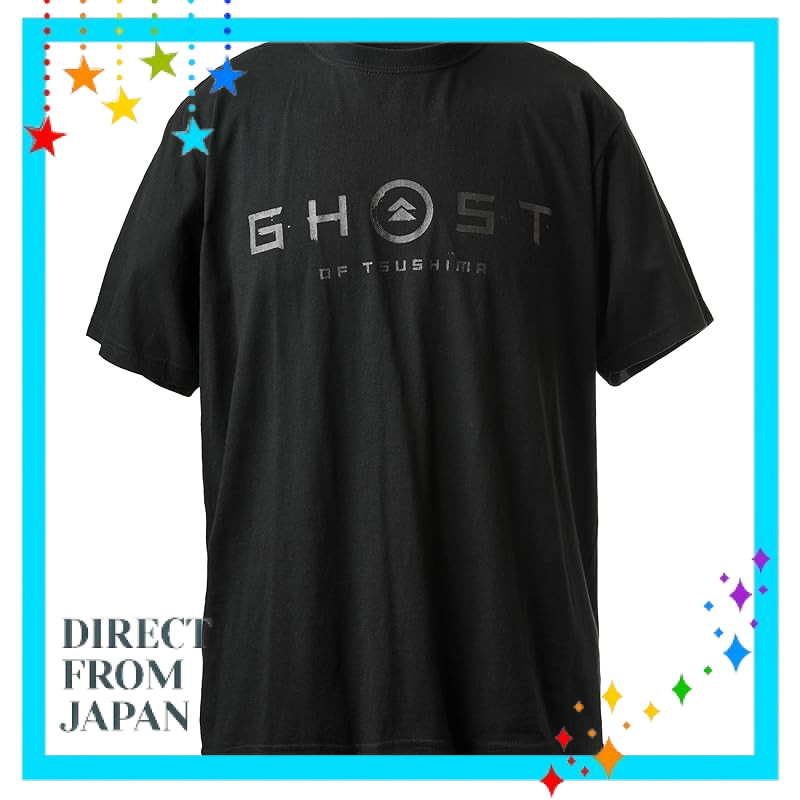 Ghost of Tsushima Logo & Family Crest T-Shirt - GHOST Design Black Size S/M/L